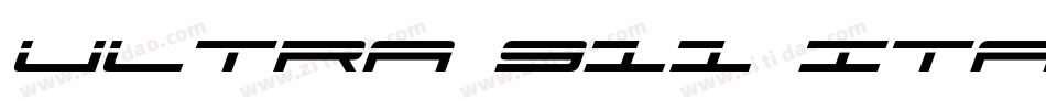 Ultra 911 Italic字体转换